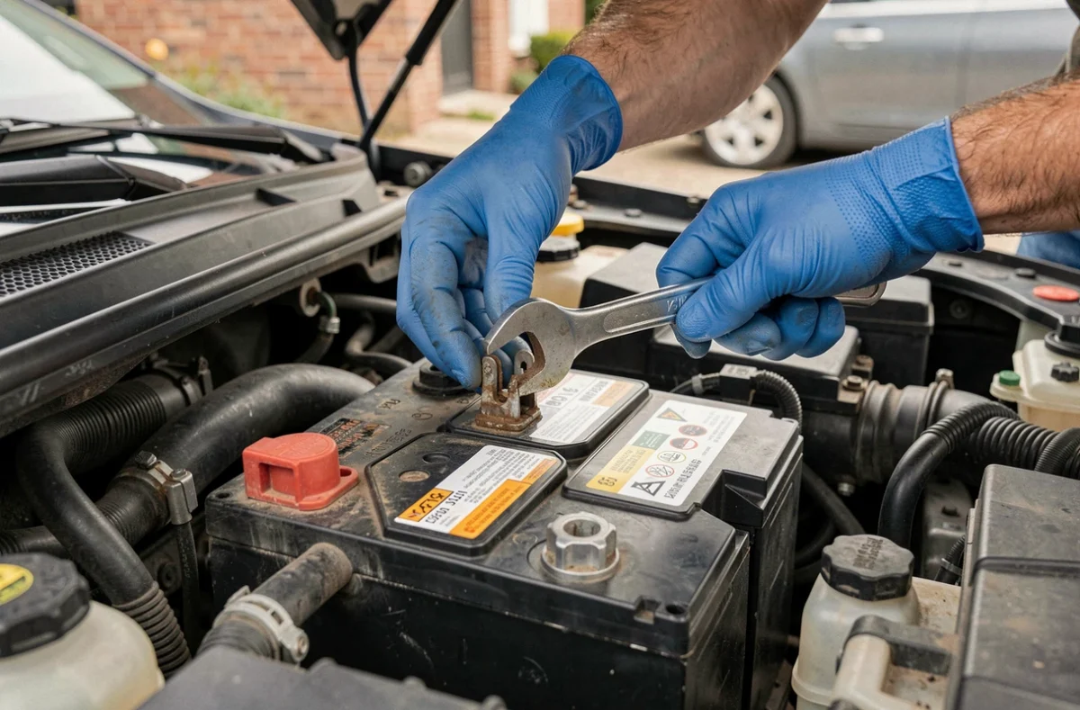 Remplacement de la batterie d'une Renault pouvant déclencher le code défaut 1525f3 lors du redémarrage